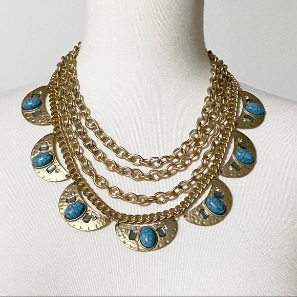 Robert Rose Jewelry - Robert Rose Turquoise Stone Pendant Gold N…